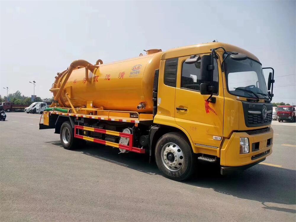 15方清洗吸污車(chē)-東風(fēng)天錦15方10+5清洗吸污兩用車(chē)-一體罐