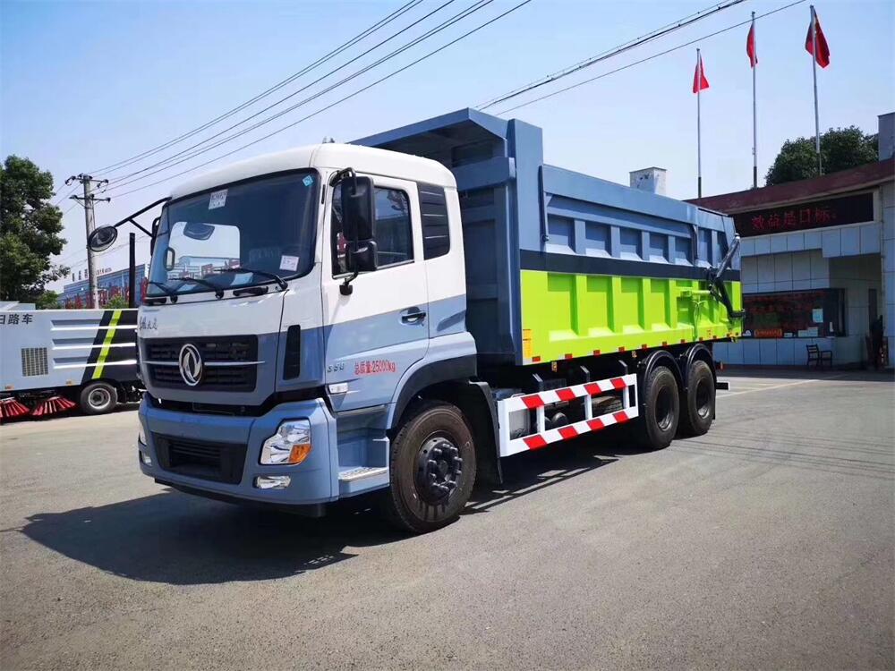 天龍對(duì)接式垃圾車(chē)-東風(fēng)天龍25方后雙橋?qū)邮嚼?chē)