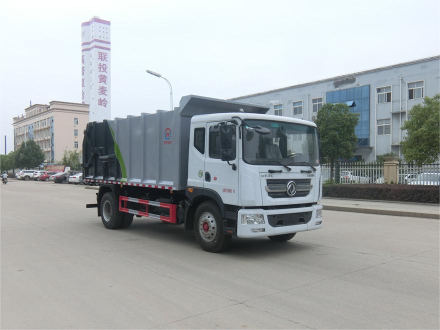 18方對(duì)接式垃圾車(chē)-WLW5180ZDJE東風(fēng)D9多利卡對(duì)接式壓縮垃圾車(chē)廠家